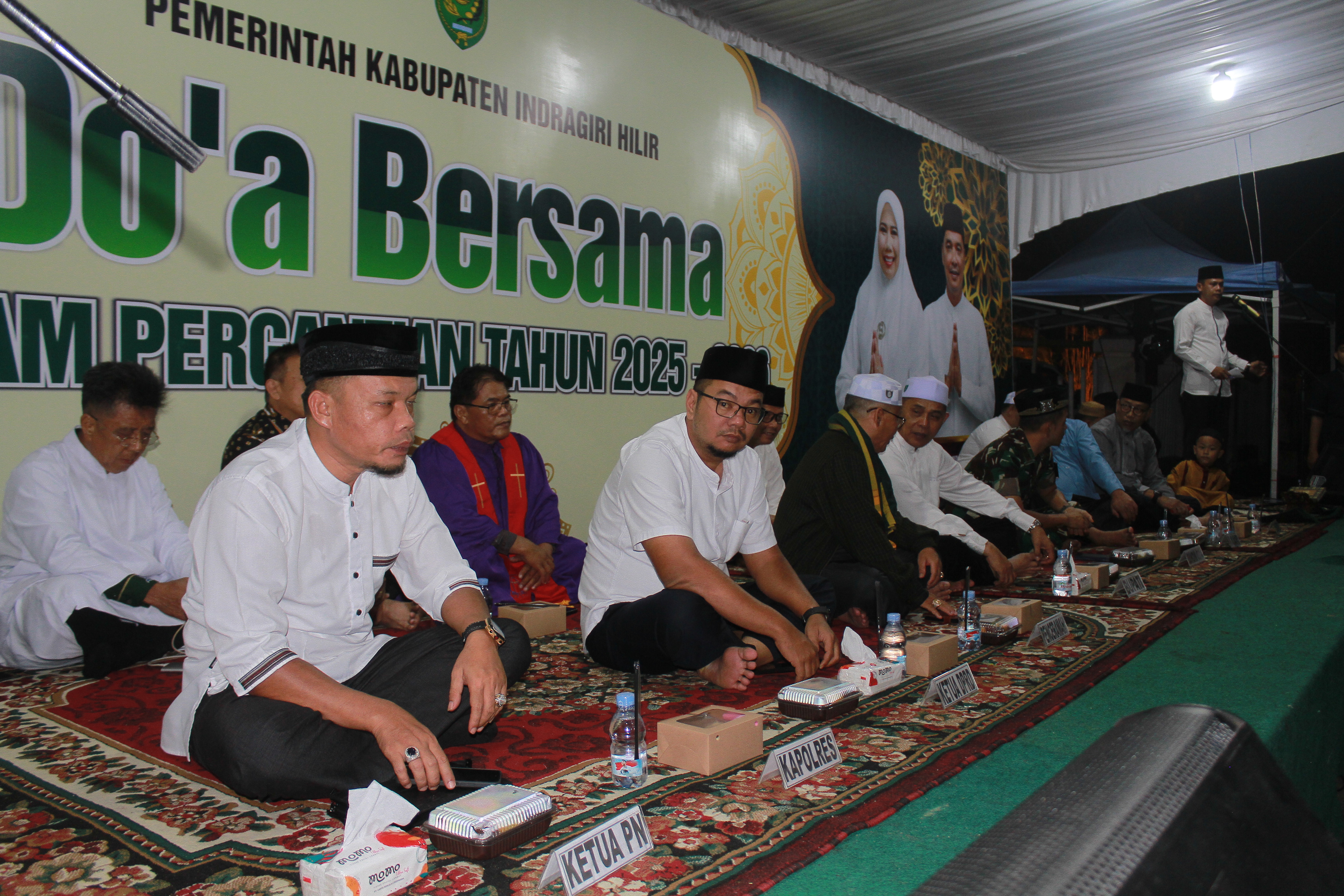 Ketua DPRD Inhil Hadiri Kegiatan Doa Bersama Malam Pergantian Tahun 2025–2026