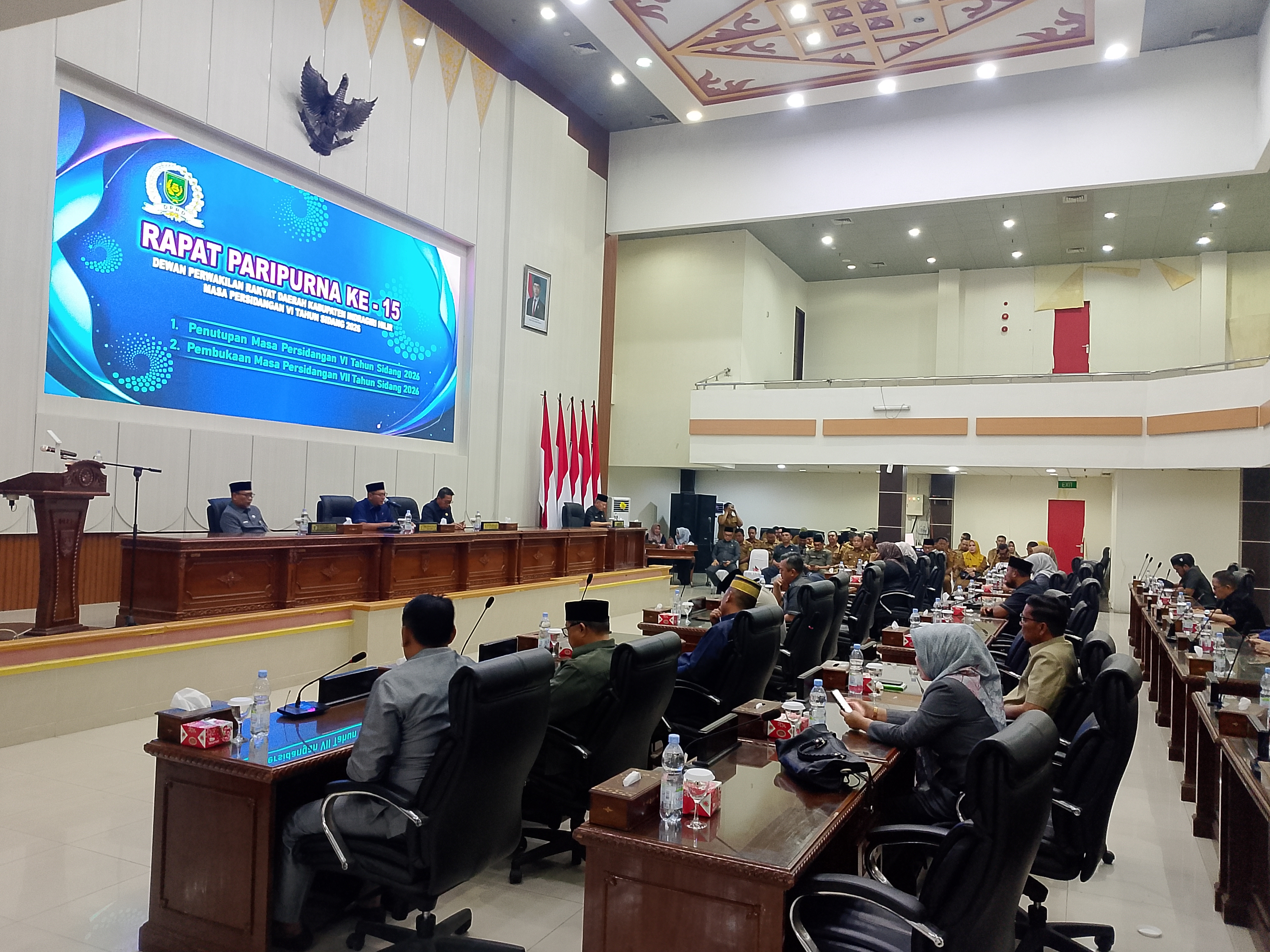 DPRD Inhil Gelar Rapat Paripurna Ke-15, Bahas Penutupan Masa Persidangan VI dan Pembukaan Masa Persidangan VII